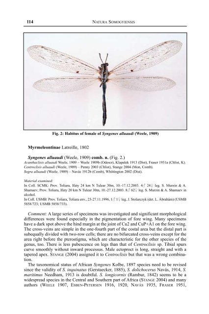 Contribution to the ant-lion and owl-fly fauna of Madagascar with ...