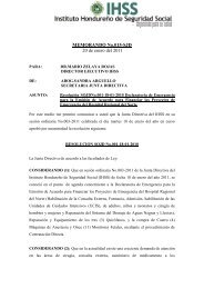 RESOLUCIONES ACTA ORDINARIA No. 003-2011 - IHSS - Instituto ...