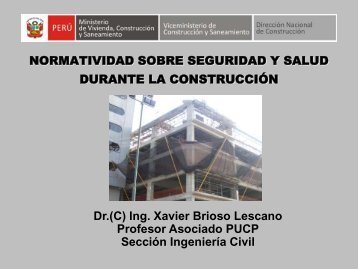 Normatividad Sobre Seguridad y Salud durante la Construcción Ing ...