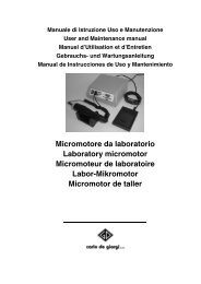 Micromotore da laboratorio Laboratory micromotor ... - Carlo De Giorgi
