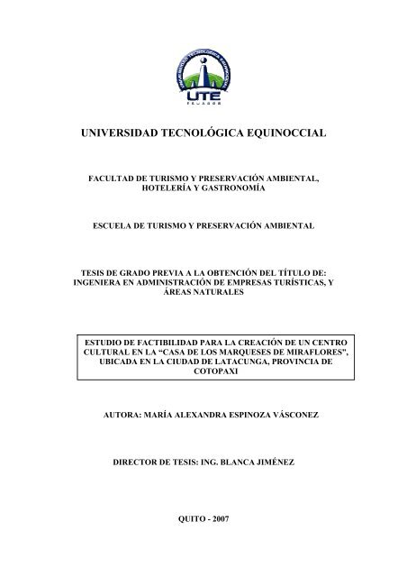 UNIVERSIDAD TECNOLÓGICA EQUINOCCIAL