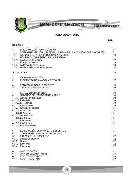 MODULO HUMANIDADES ESPAÑOL CICLO VI GRADO UNDECIMO