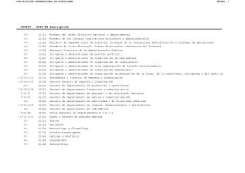 Clasificación Internacional Uniforme de Ocupaciones COTA 70
