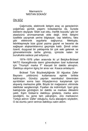 Marmaris'in MISTAN SOKAĞI - Marmaris Belediyesi