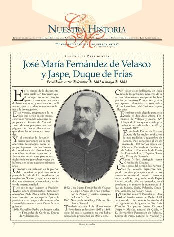 José María Fernández de Velasco y Jaspe ... - Casino de Madrid