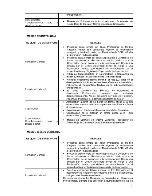 Convocatoria - EsSalud