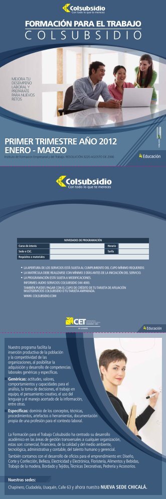 marzo - Colsubsidio