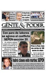 Con paro de labores se agrava el conflicto SEPEN ... - Gente y Poder