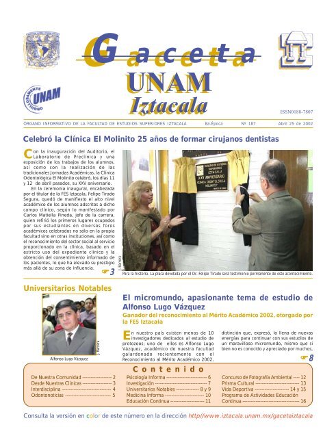 G aceta G aceta - Gaceta Iztacala - Universidad Nacional Autónoma ...
