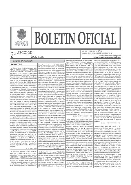 Boletín Nº 82 - Boletin Oficial