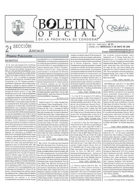 SECCIÓN: - Boletin Oficial