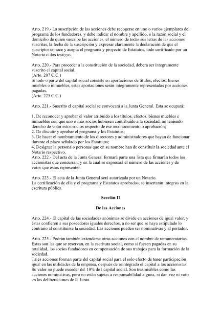 Código de Comercio de la República de Nicaragua - Poder Judicial