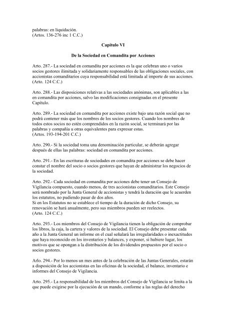 Código de Comercio de la República de Nicaragua - Poder Judicial