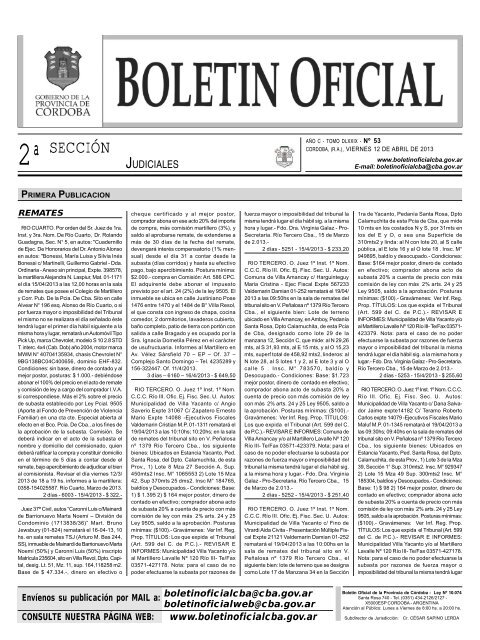 2º seccion - Boletin Oficial