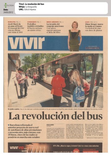 Títol: La revolución del bus Mitjà: La Vanguardia ... - BCNecologia