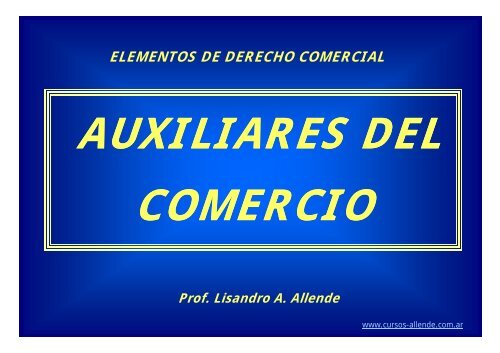 Auxiliares de Comercio - Cursos Allende