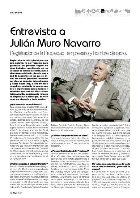 Julián Muro Navarro - Ley Actual