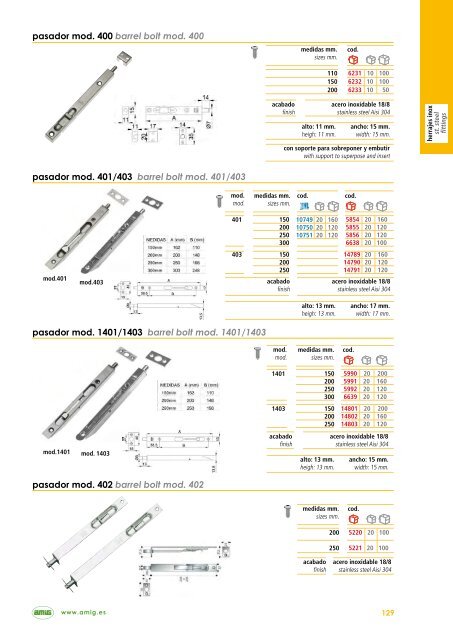 CATÁLOGO GENERAL GENERAL CATALOGUE - Amig