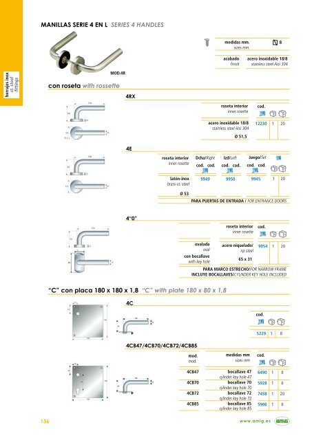 CATÁLOGO GENERAL GENERAL CATALOGUE - Amig