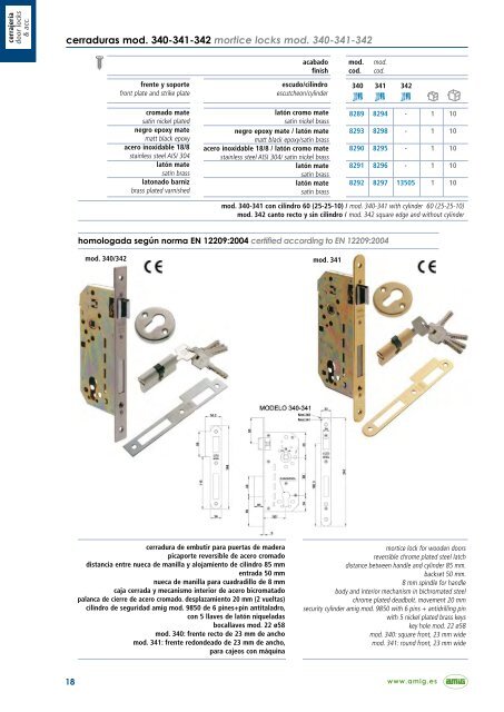 CATÁLOGO GENERAL GENERAL CATALOGUE - Amig