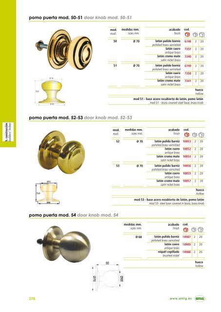 CATÁLOGO GENERAL GENERAL CATALOGUE - Amig