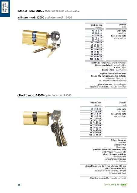 CATÁLOGO GENERAL GENERAL CATALOGUE - Amig