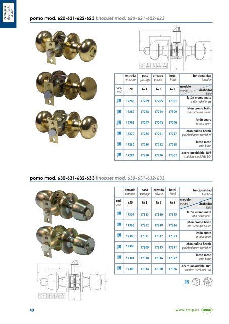 CATÁLOGO GENERAL GENERAL CATALOGUE - Amig