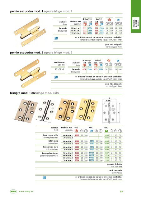 CATÁLOGO GENERAL GENERAL CATALOGUE - Amig