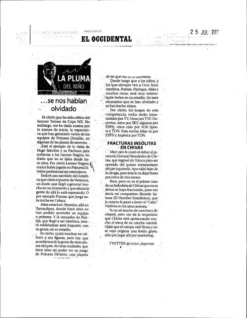 el informador - Prensa y Comunicaciones - Universidad de ...