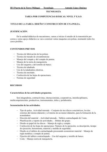 IES Puerto de la Torre (Málaga) Tecnología Antonio López Jiménez ...