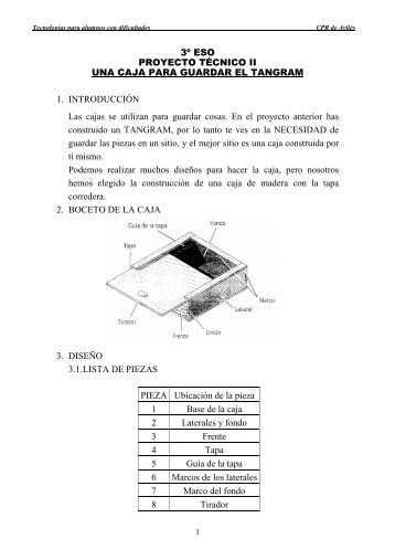 1. Caja para guardar el Tangram