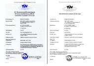 Attestation d´examen CE de type - Acla-Werke GmbH