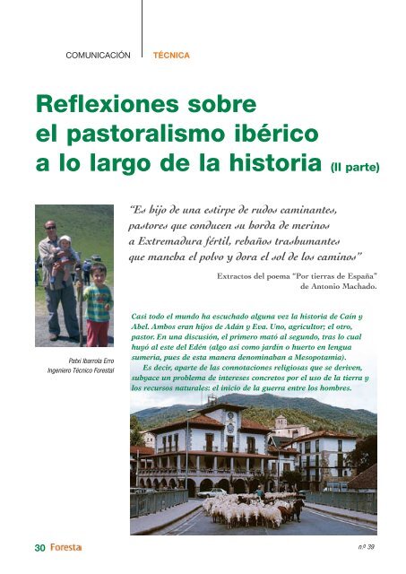 Reflexiones sobre el pastoralismo ibérico a lo largo de la historia