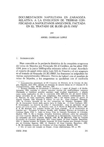 11. Documentación napolitana en Zaragoza relativa a la - Institución ...