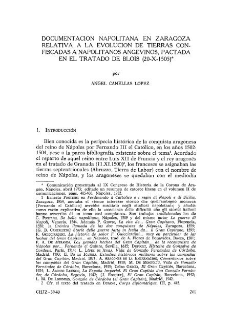 11. Documentación napolitana en Zaragoza relativa a la - Institución ...