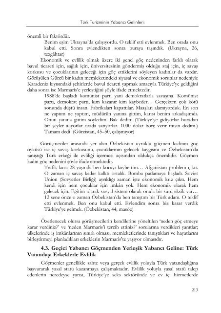 Türk Turizminin Yabancı Gelinleri: Marmaris Yöresinde Turizm ...