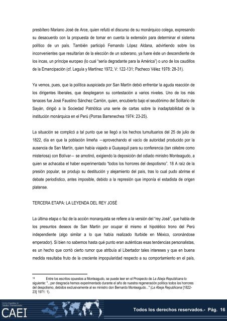 Bernardo Monteagudo y su intervención en el proyecto monárquico ...