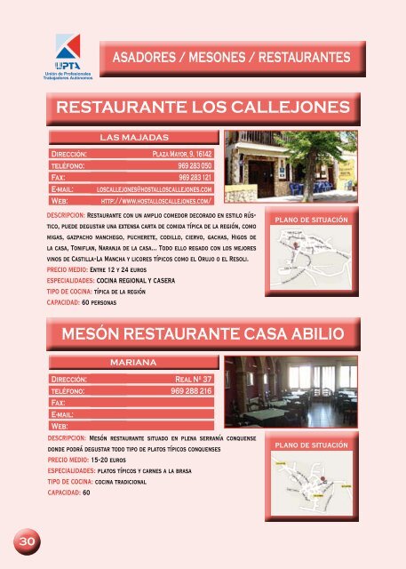 Guía de Cafeterías, Bares y Restaurantes - Upta CLM