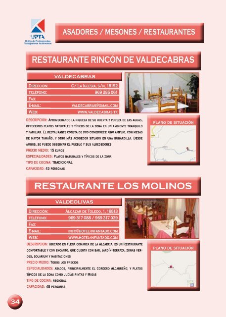 Guía de Cafeterías, Bares y Restaurantes - Upta CLM