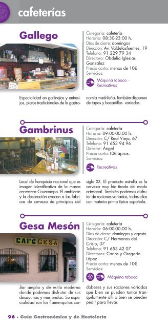 Guia Gastronomica y de Hosteleria de San Sebastian de los Reyes