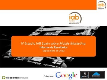 IV Estudio IAB Spain sobre Mobile Marketing: