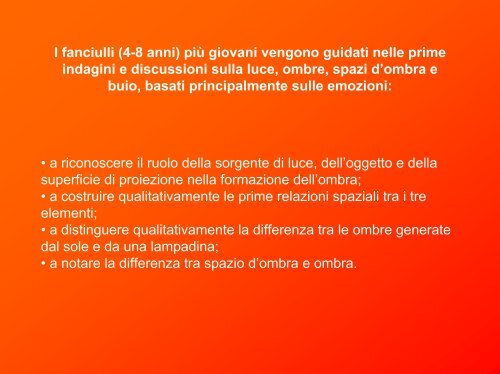le ombre - Dipartimento di Scienze Umane per la Formazione