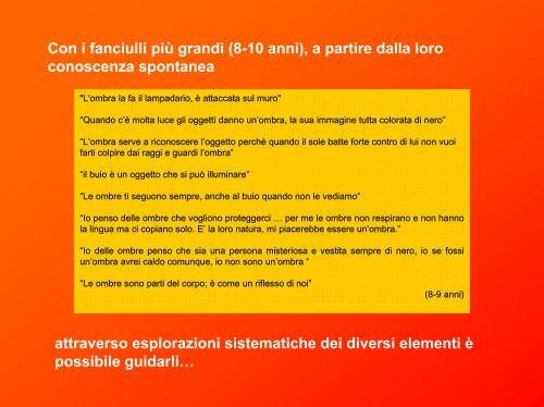 le ombre - Dipartimento di Scienze Umane per la Formazione