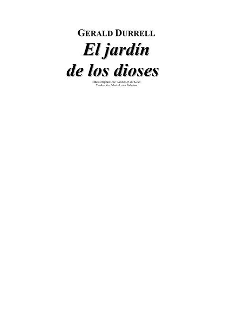 El jardín de los dioses.pdf - IES Joaquín Costa