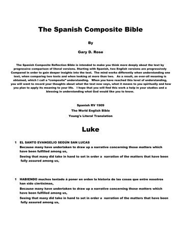 The Spanish Composite Bible Luke - The Composite Bible