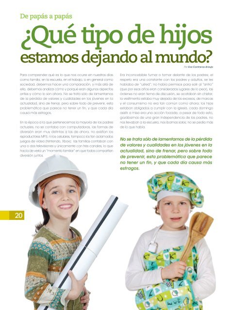 Revista formacion humanistica - Relación con Padres de Familia