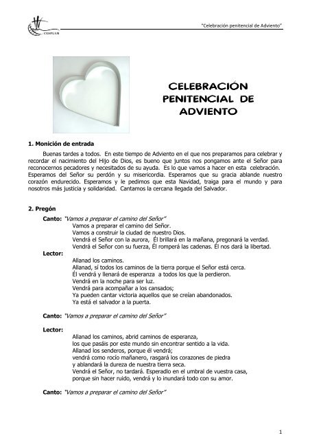 CELEBRACIÓN PENITENCIAL DE ADVIENTO - Cesplam