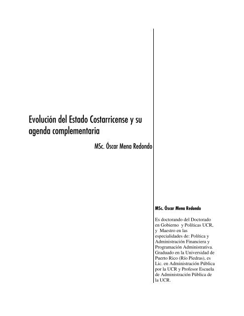 GE0427 Evolucion del Estado Costarricense y su ... - Página de inicio