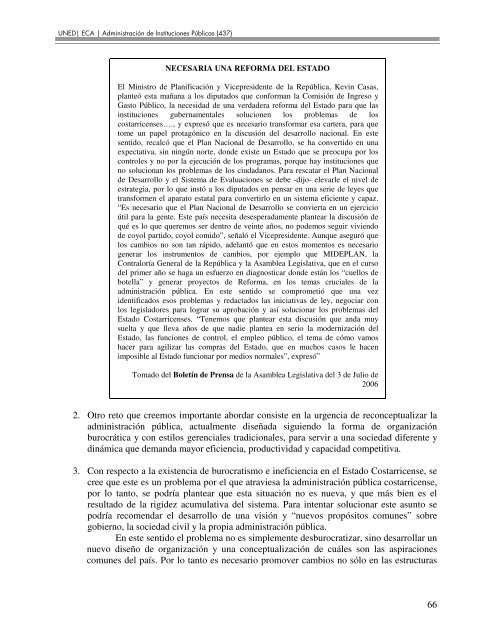 GE0427 Evolucion del Estado Costarricense y su ... - Página de inicio