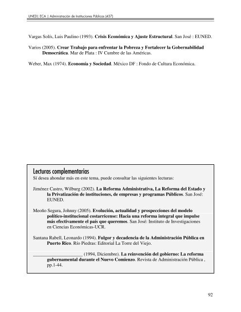 GE0427 Evolucion del Estado Costarricense y su ... - Página de inicio